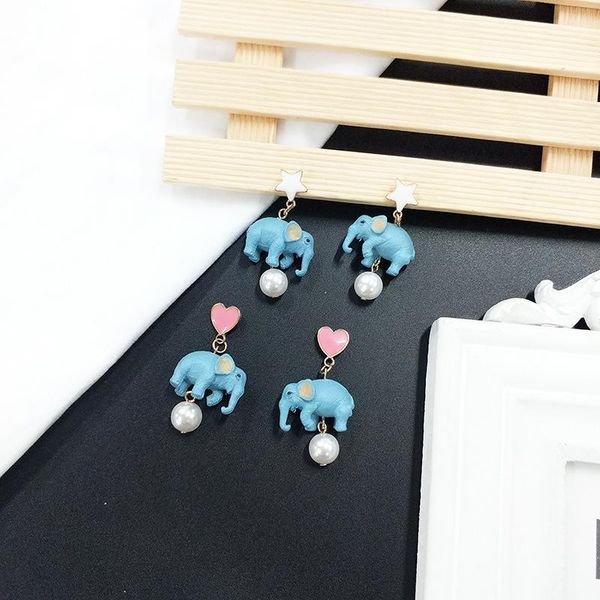 japanese cartoon animal elephant earrings simulated pearl star heart women drop earrings lovely cute female birthday gifts, Silver
japanese cartoon animal elephant earrings simulated pearl star heart women drop earrings lovely cute female birthday gifts, Silver