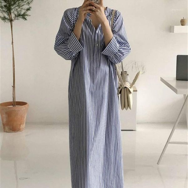 new spring summer dress women 2020 casual long sleeve dress stripe white v-neck oversize thin loose elegant woman maxi dresses1, Black;gray
new spring summer dress women 2020 casual long sleeve dress stripe white v-neck oversize thin loose elegant woman maxi dresses1, Black;gray