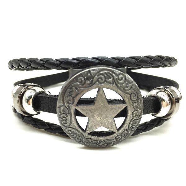 star punk handmade men leather bracelets women vintage bangle male homme jewelry accessories s jllfuo, Golden;silver 
star punk handmade men leather bracelets women vintage bangle male homme jewelry accessories s jllfuo, Golden;silver