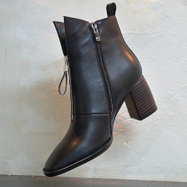 boots 2021 fashion sheep leather zipper high heels square toe short vintage elegant dating princess genuine ankle, Black
boots 2021 fashion sheep leather zipper high heels square toe short vintage elegant dating princess genuine ankle, Black