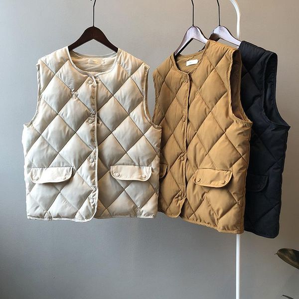 women's vests 2021 autumn winter o neck oversized fashion bread padded coat vest sleeveless diamond plaid covered button jacket women, Black;white
women's vests 2021 autumn winter o neck oversized fashion bread padded coat vest sleeveless diamond plaid covered button jacket women, Black;white
