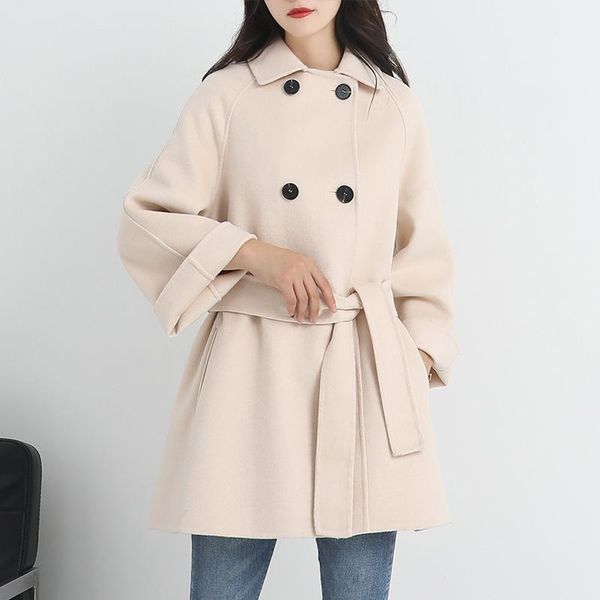 spring 2020 new double-sided cashmere overcoat women's albaca hepburn style regular beautiful elegant sashes wool coat1, Black
spring 2020 new double-sided cashmere overcoat women's albaca hepburn style regular beautiful elegant sashes wool coat1, Black