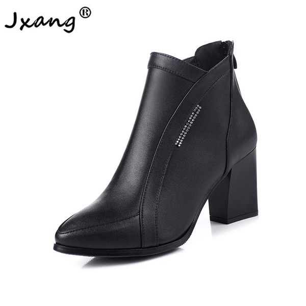 jxang women ankle boot pointed toe 2020 leather wool boots women winter high heel red party boots dress shoes, Black
jxang women ankle boot pointed toe 2020 leather wool boots women winter high heel red party boots dress shoes, Black
