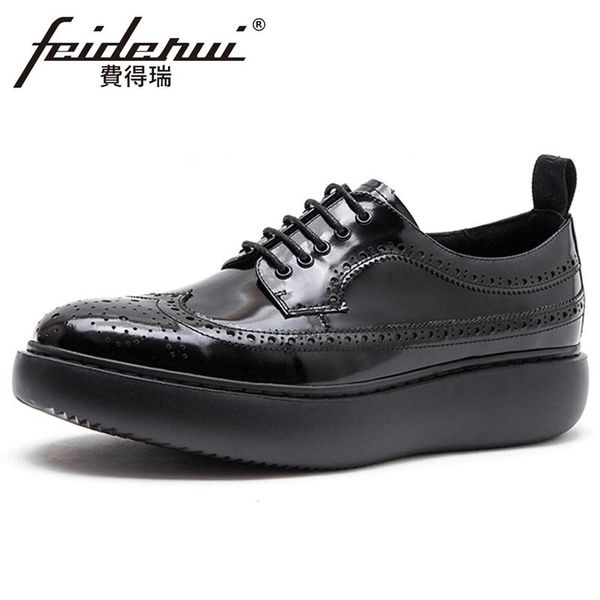 british designer patent leather men's wingtip oxfords round toe laces flat platform brogues comfortable man derby shoes hqs446, Black
british designer patent leather men's wingtip oxfords round toe laces flat platform brogues comfortable man derby shoes hqs446, Black