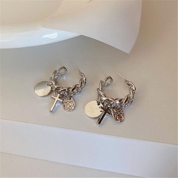 stud xialuoke s925 needle punk metal c shape chain cross earrings for women 2021 vintage joker party jewelry accessories, Golden;silver
stud xialuoke s925 needle punk metal c shape chain cross earrings for women 2021 vintage joker party jewelry accessories, Golden;silver