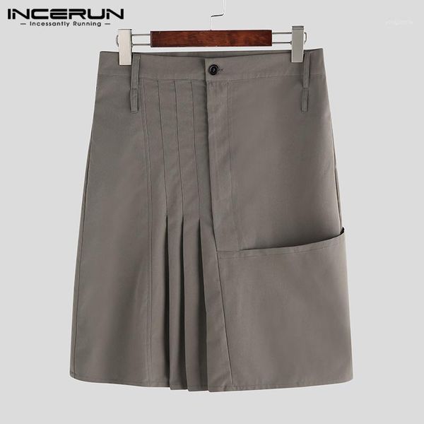 incerun fashion men skirts pants casual kilt button solid color vintage 2020 pleated skirts trousers men pants plus size 5xl1, Black
incerun fashion men skirts pants casual kilt button solid color vintage 2020 pleated skirts trousers men pants plus size 5xl1, Black
