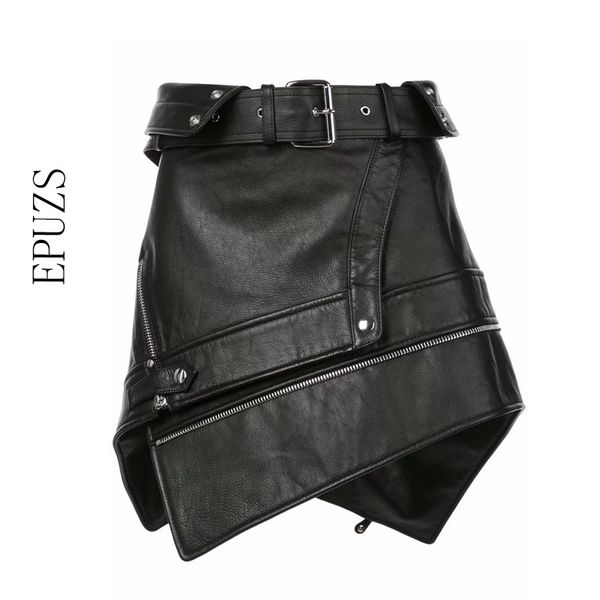 asymmetry fur leather skirts womens zipper punk rock belt mini skirt streetwear black high waist skirts faldas mujer y200326
asymmetry fur leather skirts womens zipper punk rock belt mini skirt streetwear black high waist skirts faldas mujer y200326