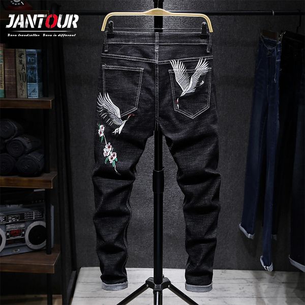 men streetwear slim fit crane embroidery stretch jogger jeans fashion man hip hop cotton casual straight denim trousers 29-40 q0105, Black;white
men streetwear slim fit crane embroidery stretch jogger jeans fashion man hip hop cotton casual straight denim trousers 29-40 q0105, Black;white