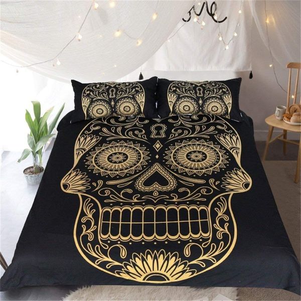 3d skull duvet cover set by golden scary skull figure print bedroom decorative 3 pcs bedding set
3d skull duvet cover set by golden scary skull figure print bedroom decorative 3 pcs bedding set