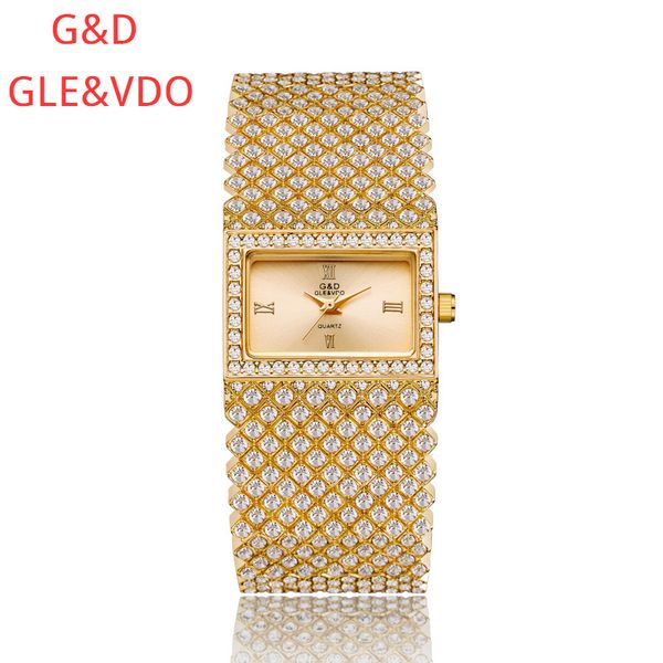 Bear & D Gaishideng New Watch Cross-border Full Diamond Quartz Womens Watch Bracelet Watch Non-mechanical One Piece Dropshipping W