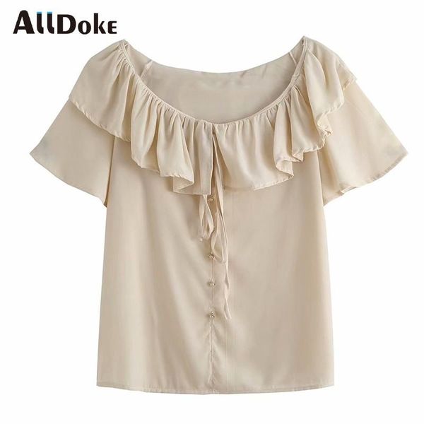 alldoke vintage casual ruffles blouse women summer o neck batwing sleeve shirt femme ladies office blouses blusas mujer, White
alldoke vintage casual ruffles blouse women summer o neck batwing sleeve shirt femme ladies office blouses blusas mujer, White