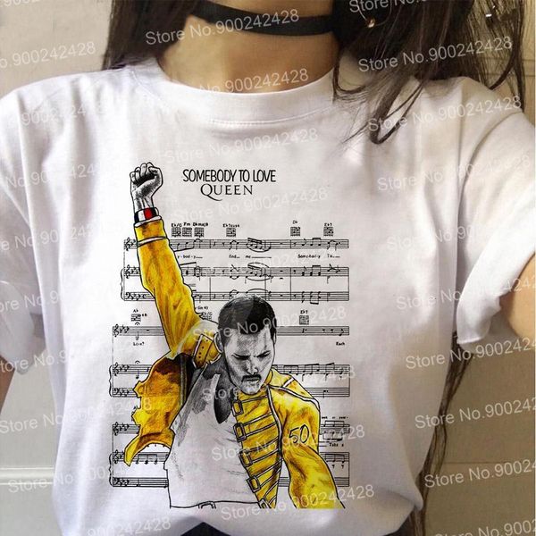 queen band freddie mercury t shirt women 90s aesthetic oil painting t-shirt harajuku cartoon graphic print vogue rock band, White
queen band freddie mercury t shirt women 90s aesthetic oil painting t-shirt harajuku cartoon graphic print vogue rock band, White