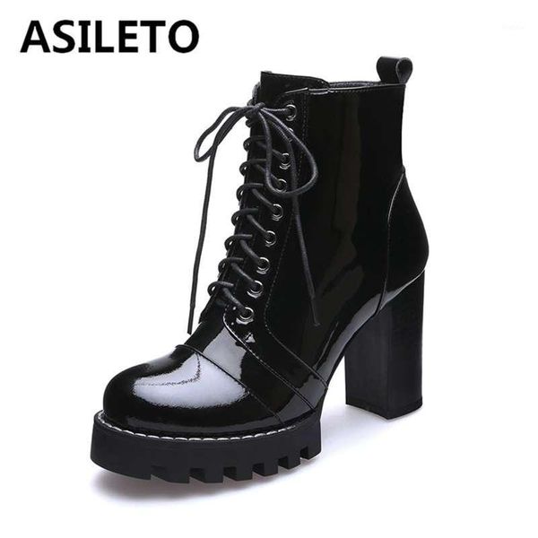 asileto genuine leather boots women lace up round toe autumn winter ankle boots for women platform high heels motorcycle booties1, Black
asileto genuine leather boots women lace up round toe autumn winter ankle boots for women platform high heels motorcycle booties1, Black