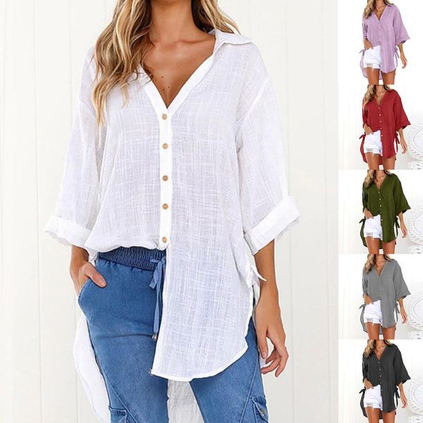 womens loose button long shirt dress cotton ladies casual t-shirt blouse 2021 oversized summer shirts blusas mujer de moda, White
womens loose button long shirt dress cotton ladies casual t-shirt blouse 2021 oversized summer shirts blusas mujer de moda, White