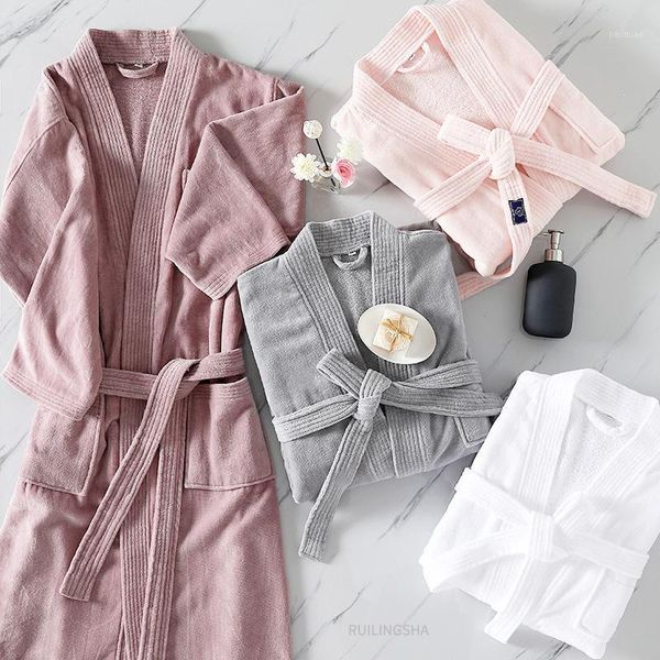 100% cotton towel terry bathrobe kimono men bath robe thick warm winter dressing gown women l sleepwear bridesmaid robes1, Black;brown
100% cotton towel terry bathrobe kimono men bath robe thick warm winter dressing gown women l sleepwear bridesmaid robes1, Black;brown