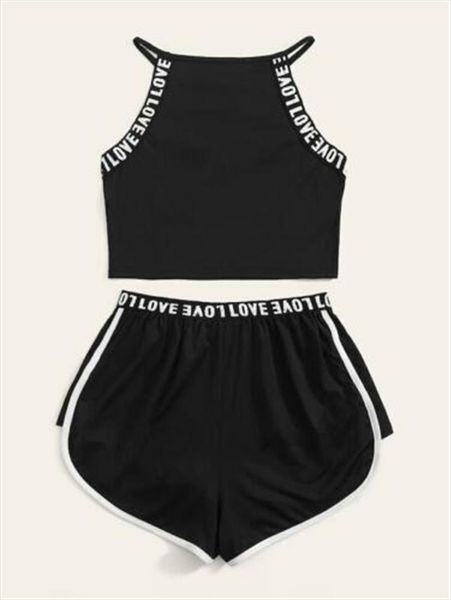 new fashion womens sleeveless set fitness loose suit sling t shirt stretch shorts outfits casual women sport set tracksuit, Gray
new fashion womens sleeveless set fitness loose suit sling t shirt stretch shorts outfits casual women sport set tracksuit, Gray