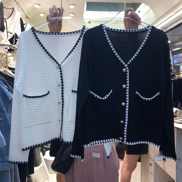 opjap summer thin coat women 2020 small fragrance high short slim ice single perfumecoat perfume breasted silk knitted cardigan waist, White;black
opjap summer thin coat women 2020 small fragrance high short slim ice single perfumecoat perfume breasted silk knitted cardigan waist, White;black