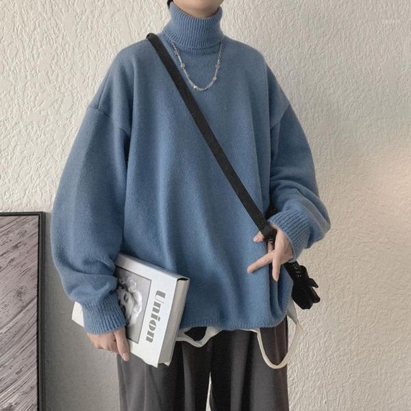 solid color turtleneck sweater men's warm fashion casual knitted pullover men wild loose korean winter sweaters mens clothes1, White;black
solid color turtleneck sweater men's warm fashion casual knitted pullover men wild loose korean winter sweaters mens clothes1, White;black
