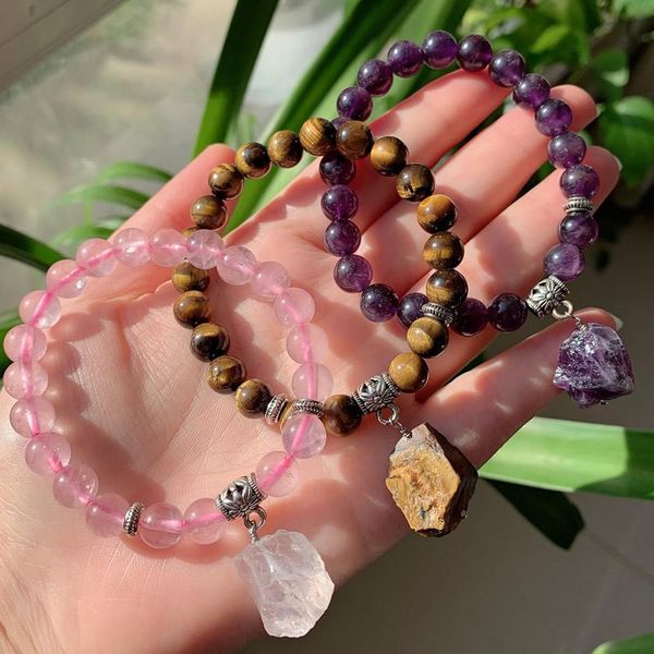 reiki healing rock mineral stone charm beaded natural amethysts tiger eye purple pink quartz crystal bracelets for women friends, Black
reiki healing rock mineral stone charm beaded natural amethysts tiger eye purple pink quartz crystal bracelets for women friends, Black