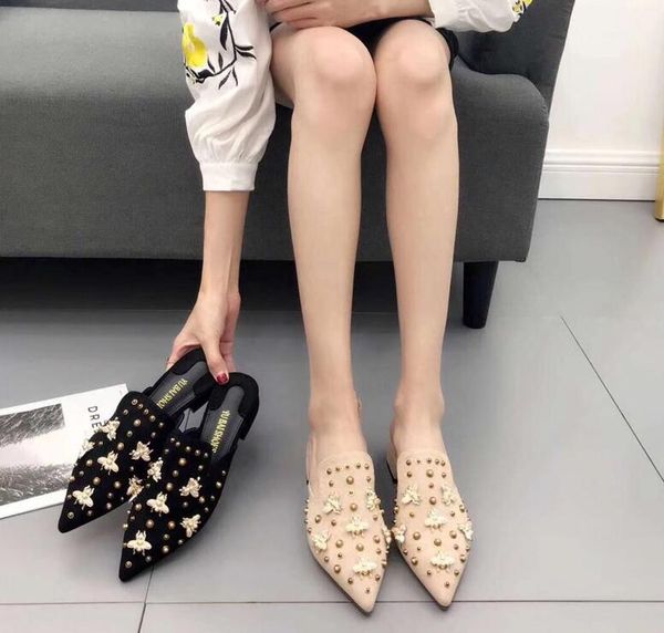 golden bee shoes women heels slippers mules rivet stud slides female flock suede fashion loafers fenty beauty 2020, Black
golden bee shoes women heels slippers mules rivet stud slides female flock suede fashion loafers fenty beauty 2020, Black