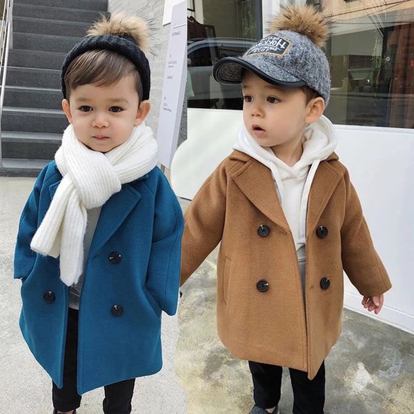 new winter jackets boys solid woolen double-breasted boys wool coat fashion lapel kids outerwear coats for boy windbreaker 1-5 y, Blue;gray
new winter jackets boys solid woolen double-breasted boys wool coat fashion lapel kids outerwear coats for boy windbreaker 1-5 y, Blue;gray