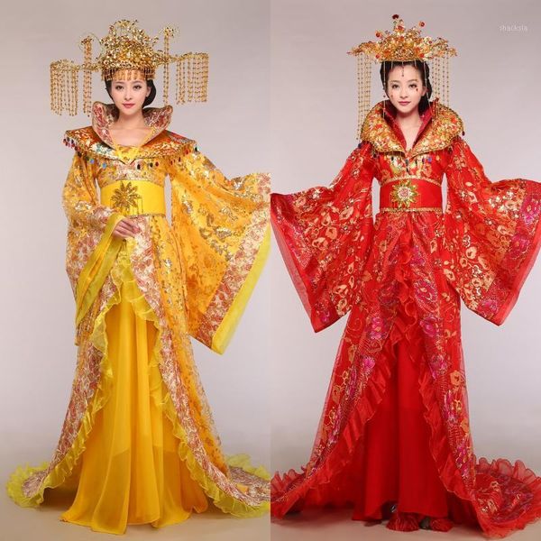 chinese ancient costume tang dynasty queen clothes noble temperament trailing dress bling sequins stage show pgraphy clothes1, Black;red
chinese ancient costume tang dynasty queen clothes noble temperament trailing dress bling sequins stage show pgraphy clothes1, Black;red