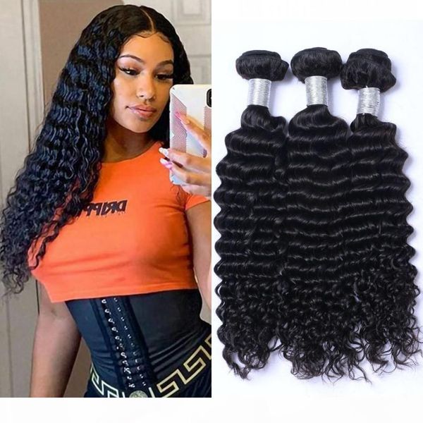 malaysian human hair extensions deep wave hair bundles natural color 3 bundles hair weft non remy, Black
malaysian human hair extensions deep wave hair bundles natural color 3 bundles hair weft non remy, Black