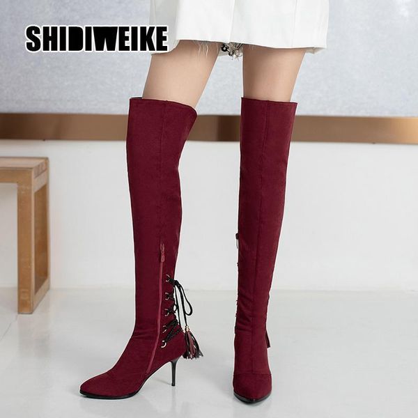 boots women's pointed toeover-the-knee women high-heeled autumn 2021 suede all-match side zipper v9001, Black
boots women's pointed toeover-the-knee women high-heeled autumn 2021 suede all-match side zipper v9001, Black