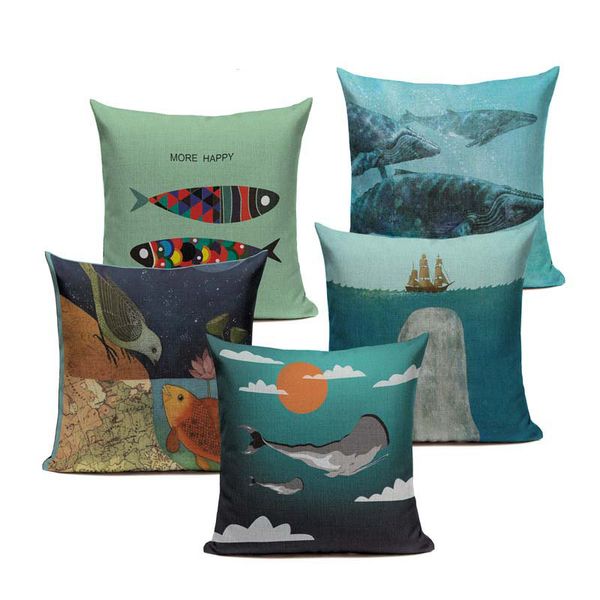 fashion nordic style blue fish marine biology cushion cover sea whale home pillow case linen custom pillows covers
fashion nordic style blue fish marine biology cushion cover sea whale home pillow case linen custom pillows covers