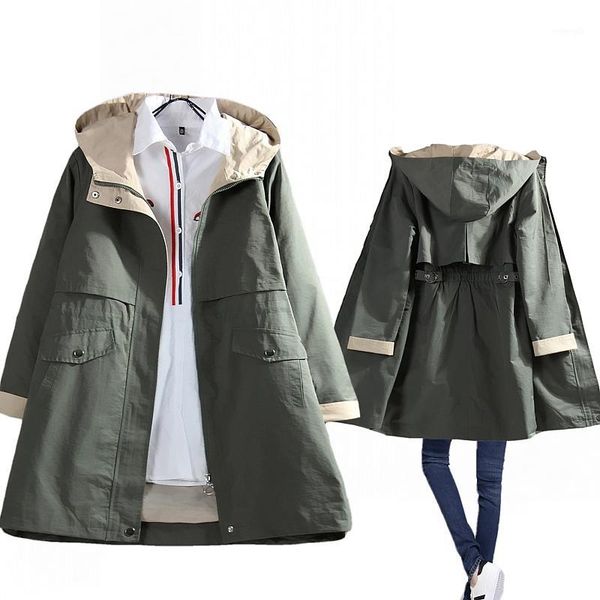 women's trench coat mid-length autumn winter new casual fashion significantly thinner to overcome the hooded windbreaker l4491, Tan;black
women's trench coat mid-length autumn winter new casual fashion significantly thinner to overcome the hooded windbreaker l4491, Tan;black