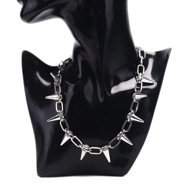 new spike rivet punk collar necklace goth rock biker link chain choker jewelry, Silver
new spike rivet punk collar necklace goth rock biker link chain choker jewelry, Silver