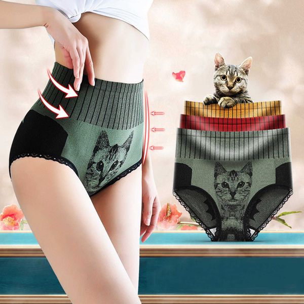 lace splicing high waist underwear abdominal cat striped print comfortable women panties knickers female lingerie, Black;pink
lace splicing high waist underwear abdominal cat striped print comfortable women panties knickers female lingerie, Black;pink