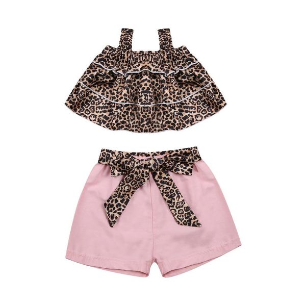 summer casual kids girls leopard clothes sets ruffles sleeveless vest shorts 2pcs 0-4y, White
summer casual kids girls leopard clothes sets ruffles sleeveless vest shorts 2pcs 0-4y, White