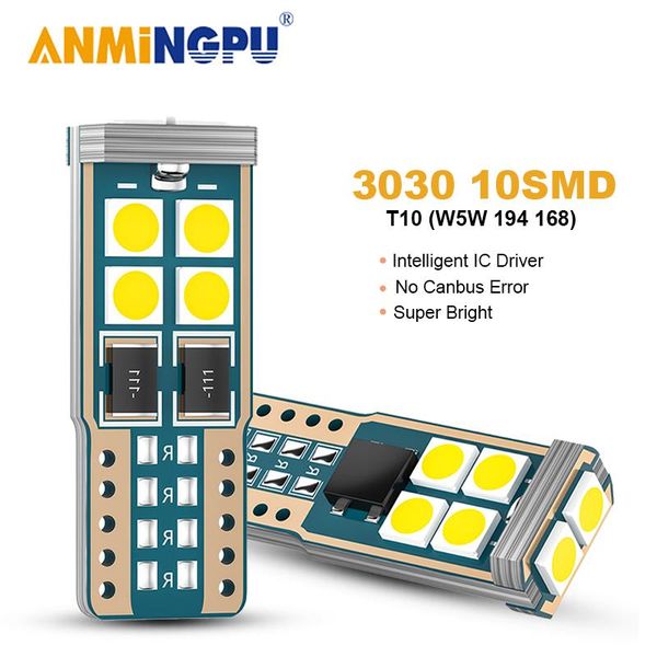 anmingpu signal lamp t10 led bulb 10smd 3030chips w5w led canbus 501194 clearance light reading lights interior lights white 12v
anmingpu signal lamp t10 led bulb 10smd 3030chips w5w led canbus 501194 clearance light reading lights interior lights white 12v