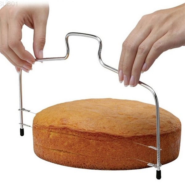 1pc new double line adjustable baking diy mould stainless steel tools cake bread slicer cutter strings knife lb 123
1pc new double line adjustable baking diy mould stainless steel tools cake bread slicer cutter strings knife lb 123