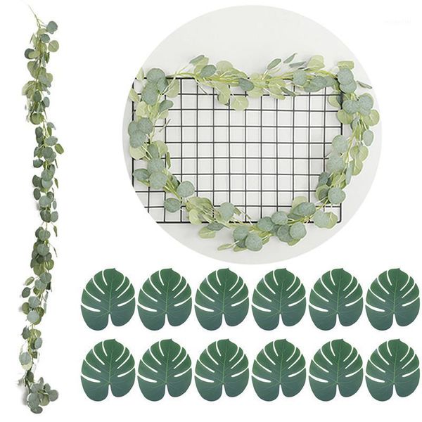 decorative flowers & wreaths 2m artificial eucalyptus leaves vine fake greenerygarland with 12 palm leaf wedding party decoration home table
decorative flowers & wreaths 2m artificial eucalyptus leaves vine fake greenerygarland with 12 palm leaf wedding party decoration home table