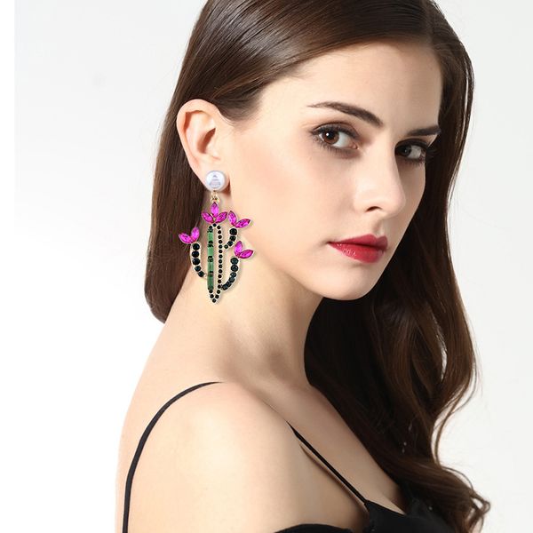 rhinestone pearl cactus earrings for women fashion luxury big statement flower stud drop earring dangles wedding party iced out jewelry gift, Silver
rhinestone pearl cactus earrings for women fashion luxury big statement flower stud drop earring dangles wedding party iced out jewelry gift, Silver