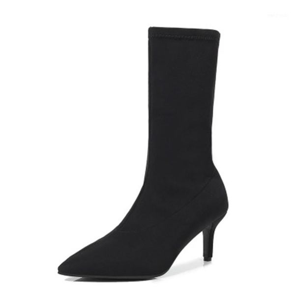 new women boots stretch fabric socks ankle boots for women pointed toe high heel shoes woman autumn winter high heel1, Black
new women boots stretch fabric socks ankle boots for women pointed toe high heel shoes woman autumn winter high heel1, Black