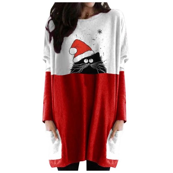 40# women christmas patchwork blouse color matching print long-sleeved womens and blouses casual loose plus size blouse, White
40# women christmas patchwork blouse color matching print long-sleeved womens and blouses casual loose plus size blouse, White