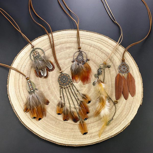 s2001 fashion jewelry vintage feather necklace round pendant long sweater necklace, Silver
s2001 fashion jewelry vintage feather necklace round pendant long sweater necklace, Silver