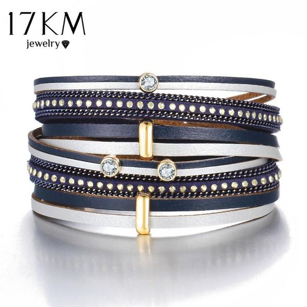 charm bracelets 17km fashion cuff charms for women men vintage bead multiple layers leather bracelet femme statement jewelry gift, Golden;silver
charm bracelets 17km fashion cuff charms for women men vintage bead multiple layers leather bracelet femme statement jewelry gift, Golden;silver