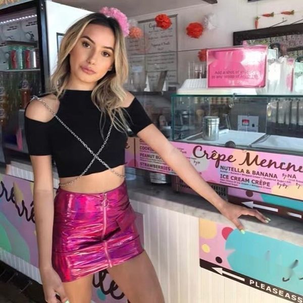 spring and summer new women's wear 2019shoulder chain decoration dark gothic navel spring and summer new women's wear 2019shoulder, White
spring and summer new women's wear 2019shoulder chain decoration dark gothic navel spring and summer new women's wear 2019shoulder, White