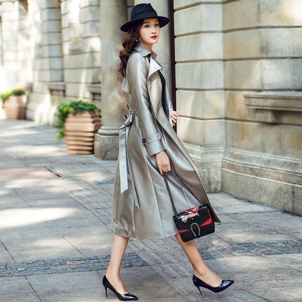 women's trench coats coat women 2021 autumn temperament windbreak lady's fashion slim long sleeve belt medium-length female1, Tan;black
women's trench coats coat women 2021 autumn temperament windbreak lady's fashion slim long sleeve belt medium-length female1, Tan;black