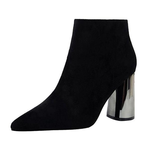 boots meriahzheng fashion simple metal heel chunky suede slimming nightclub ankle ds-17221-1, Black
boots meriahzheng fashion simple metal heel chunky suede slimming nightclub ankle ds-17221-1, Black