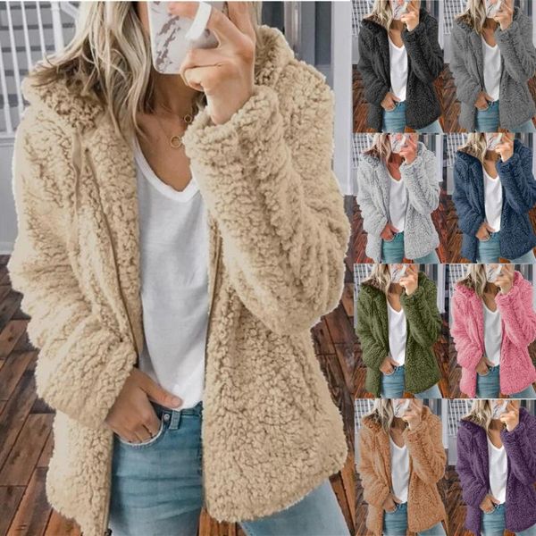 women fleece oversized hoodies winter fleece thicken zipper up hoodies outwear solid turn down collar female clothing, Black
women fleece oversized hoodies winter fleece thicken zipper up hoodies outwear solid turn down collar female clothing, Black