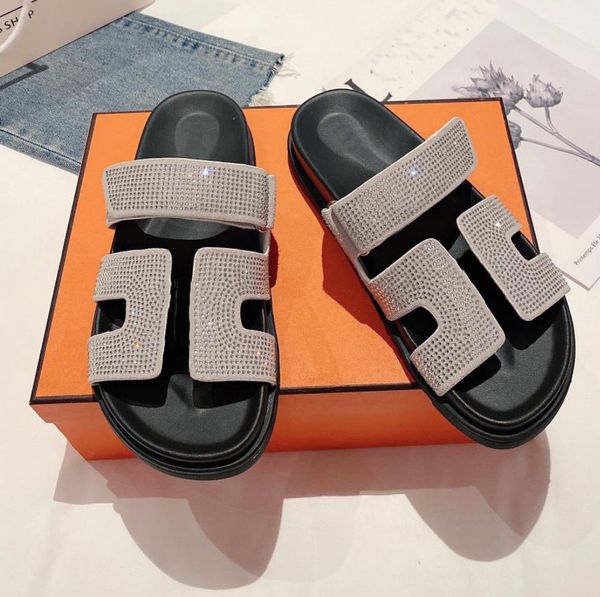 2022 luxury designer ladies sandals letter slippers chypre flat cowhide rhinestone velcro female summer casual flip-flop lazy shoes size 35-, Black
2022 luxury designer ladies sandals letter slippers chypre flat cowhide rhinestone velcro female summer casual flip-flop lazy shoes size 35-, Black