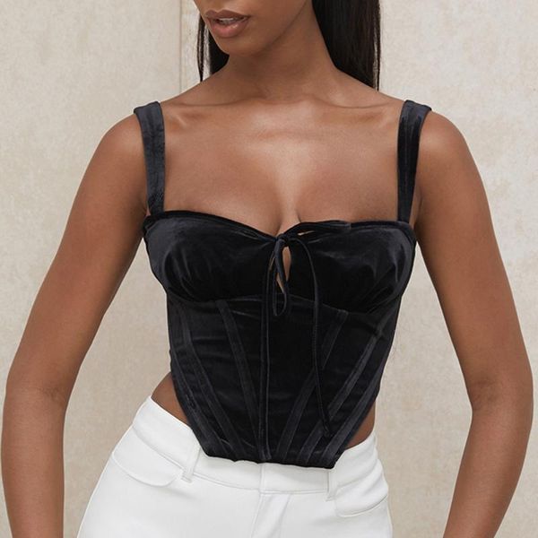 women's tanks & camis corset gothic camisole women black front bow lace up high waist slim crop woman party temperament commute, White
women's tanks & camis corset gothic camisole women black front bow lace up high waist slim crop woman party temperament commute, White