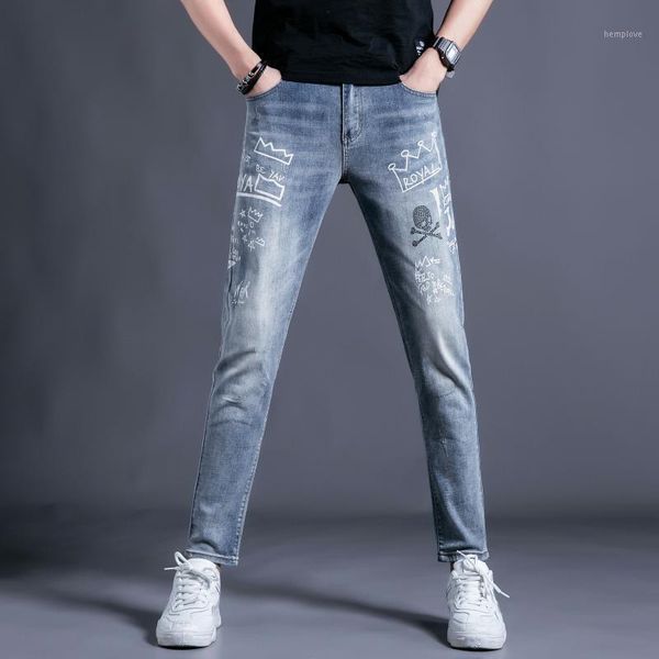 isurvivor 2020 spring/summer new men's jeans light color embroidery rhinestone heavy craft slim small straight feet1, Blue
isurvivor 2020 spring/summer new men's jeans light color embroidery rhinestone heavy craft slim small straight feet1, Blue