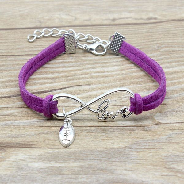 minimalist friends friendship gift infinity love sports football charm suede leather adjustable bracelets for women jewelry, Golden;silver
minimalist friends friendship gift infinity love sports football charm suede leather adjustable bracelets for women jewelry, Golden;silver