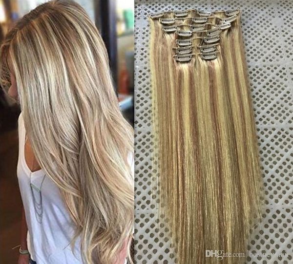 14"-26" 9pcs set 18 clips 100g 120g 140g piano color #18 613 clip in human hair extensions brazilian remy clip in hair extensions, Black;brown
14"-26" 9pcs set 18 clips 100g 120g 140g piano color #18 613 clip in human hair extensions brazilian remy clip in hair extensions, Black;brown